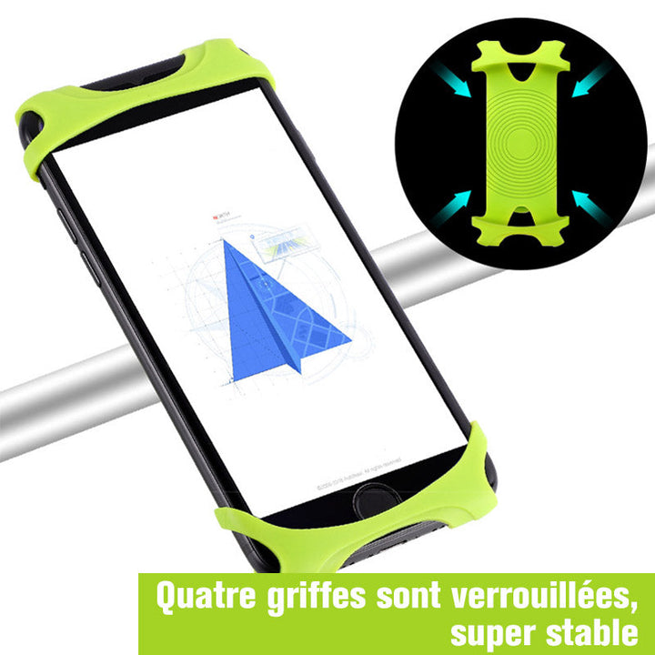 Universal silicone phone holder for the bicycle, non-slip, adjustable | Bowlift