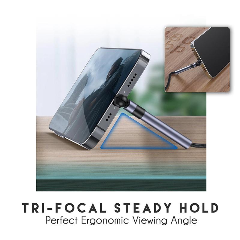 BowLift | Rotatable Phone Stand Charger Cable