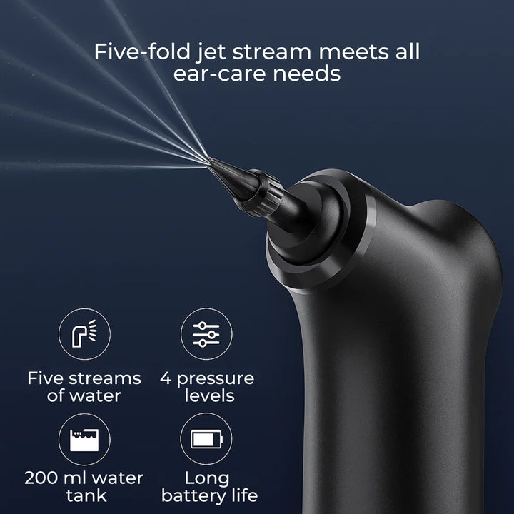 AquaCleanse | Electric Ear Wax Remover – Adjustable Water Jet – Silicone Tip – Warm Irrigation for Families Bowlift
