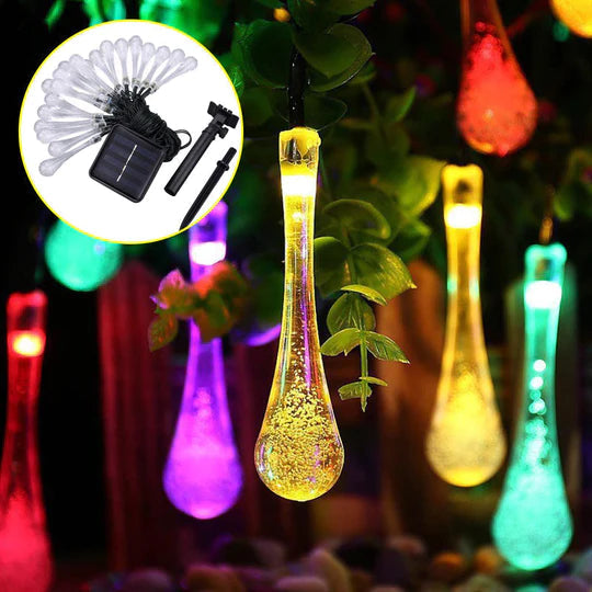 BowLift | Water Drop Solar String Lights