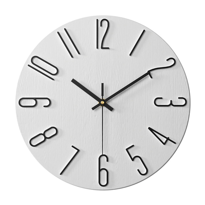 BowLift | Modern Black Wall Clock | 30 cm Silent Minimalist Design