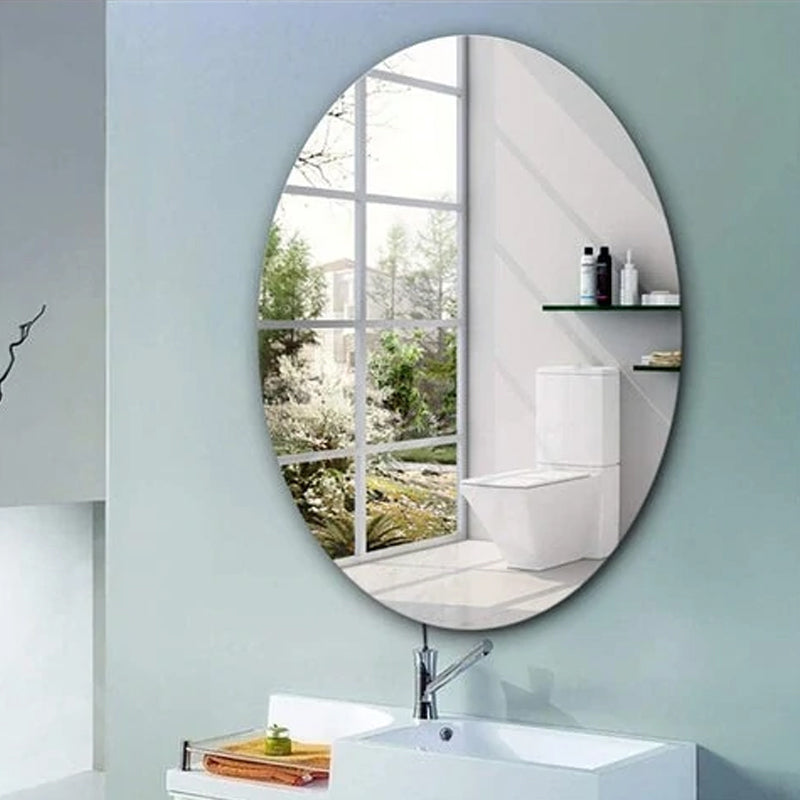 Oval Rectangle Mirror Sticker | Bowlift