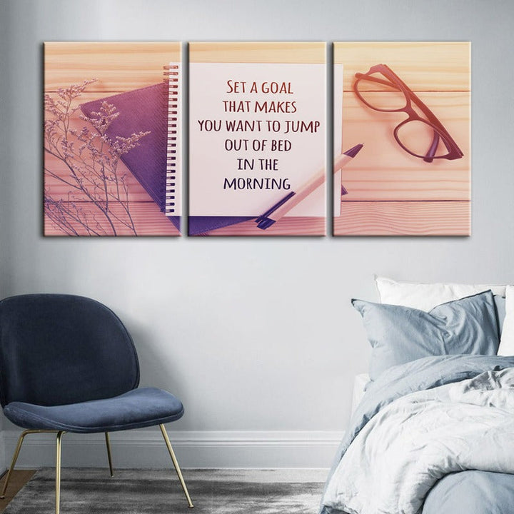 Inspirational Art-Canvas Wall Art Painting 3 Pieces | Bowlift