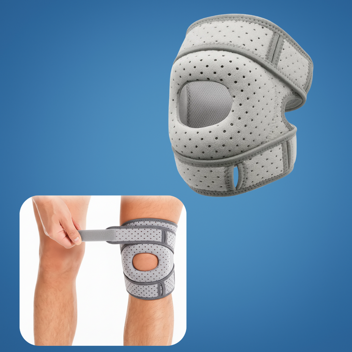 Knee Pain Relief – Breathable Elastic Support – Adjustable Non Slip Strap – Running Training Daily Use Bowlift