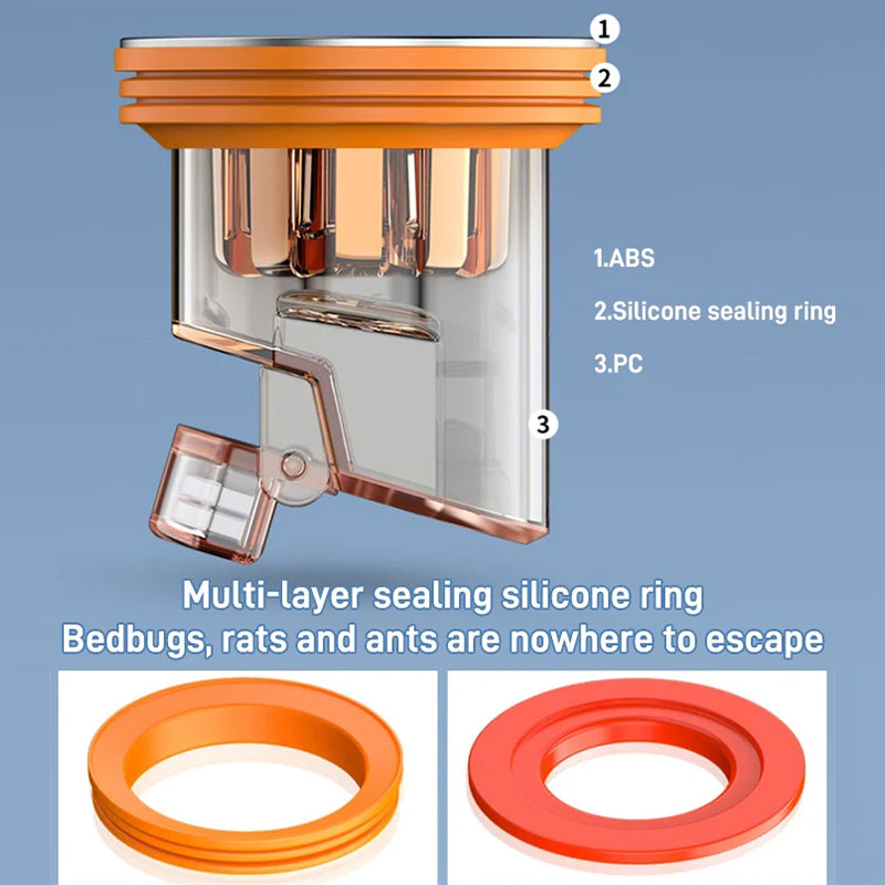 BowLift | Universal double deodorant drain core