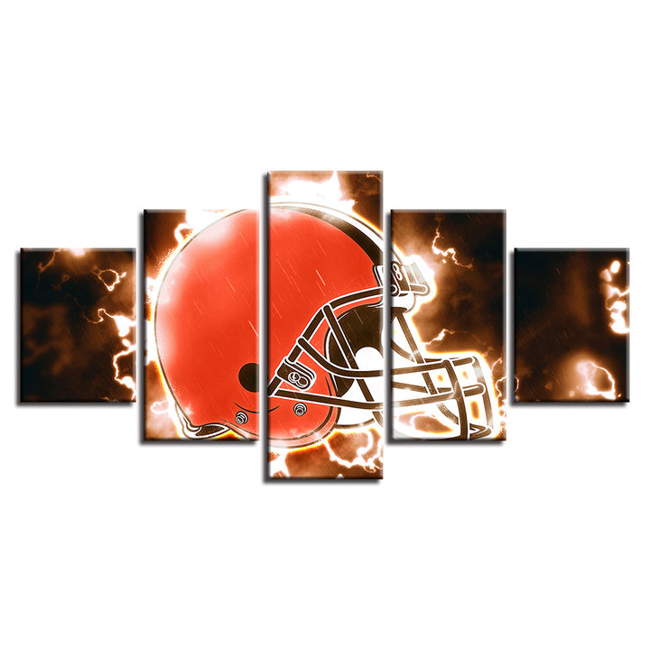 Cleveland Browns 5 Piece - Canvas Wall Art Painting | Bowlift