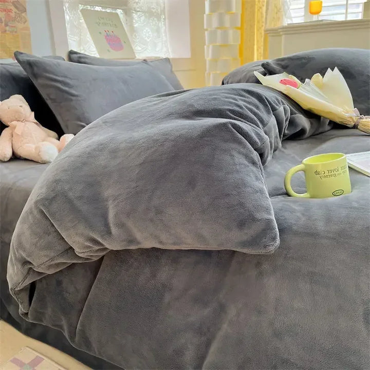 BowLift | Verdict Flannel Fleece Duvet Cover - CozyCover
