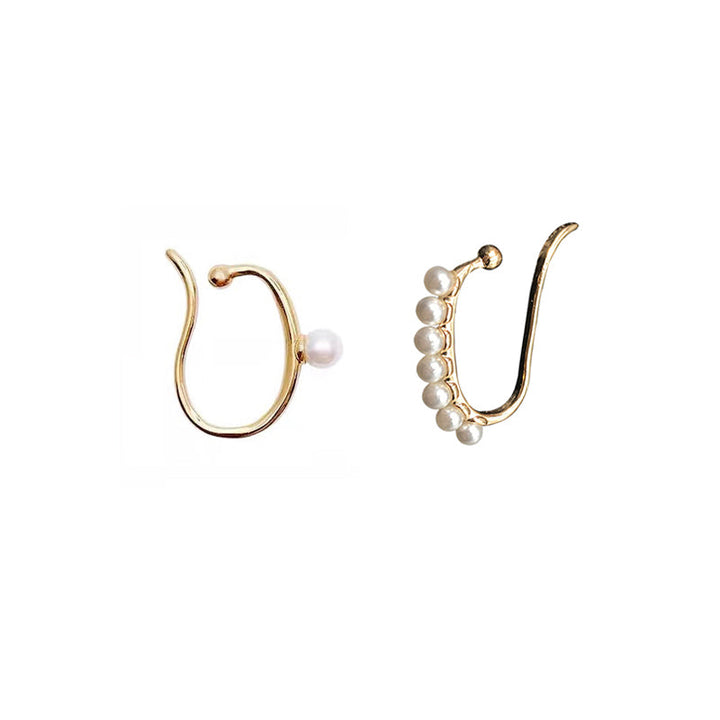 BowLift | Minimalist Simulated Round Small Pearl Ear Cuff Earrings For Women
