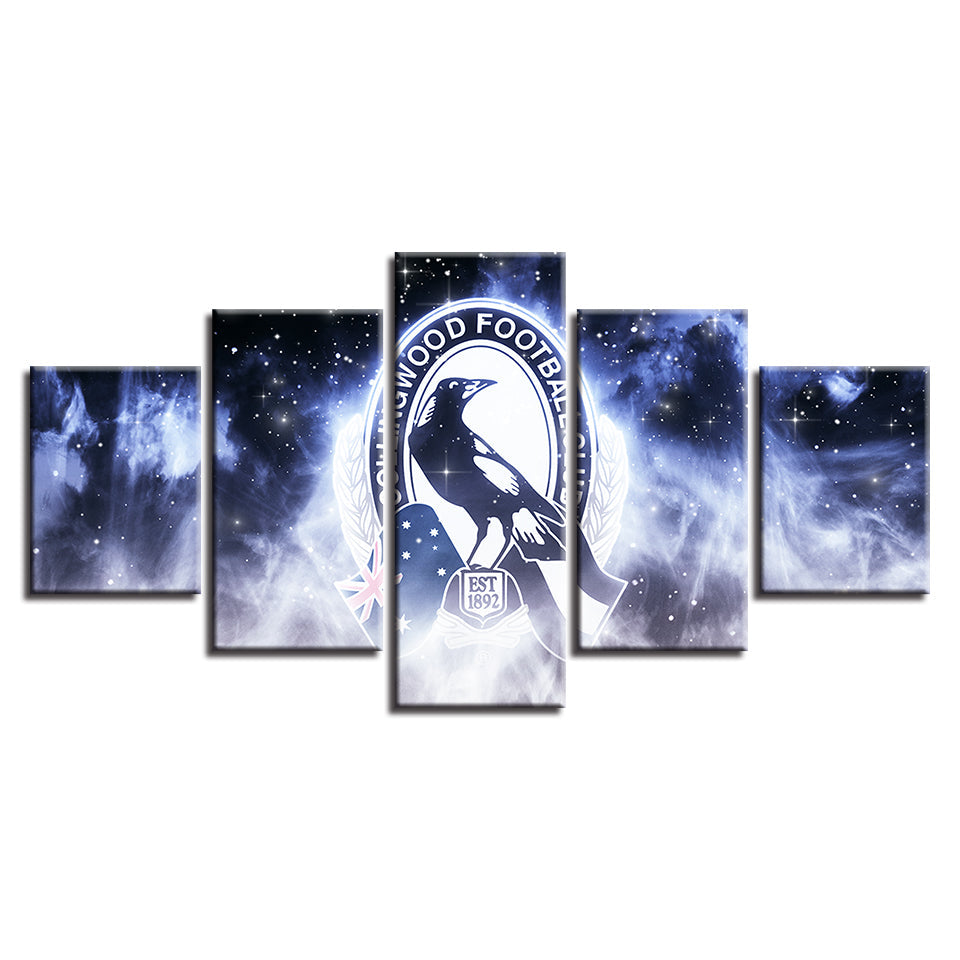 Collingwood Football Club 5 Piece - Canvas Wall Art Painting | Bowlift