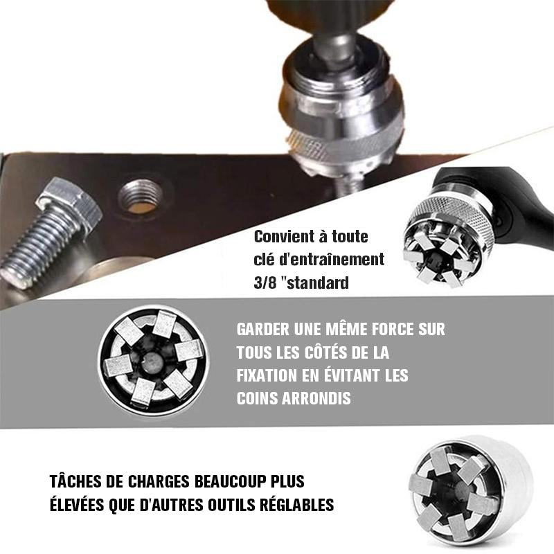 Universal adjustable magic nut socket key | Bowlift
