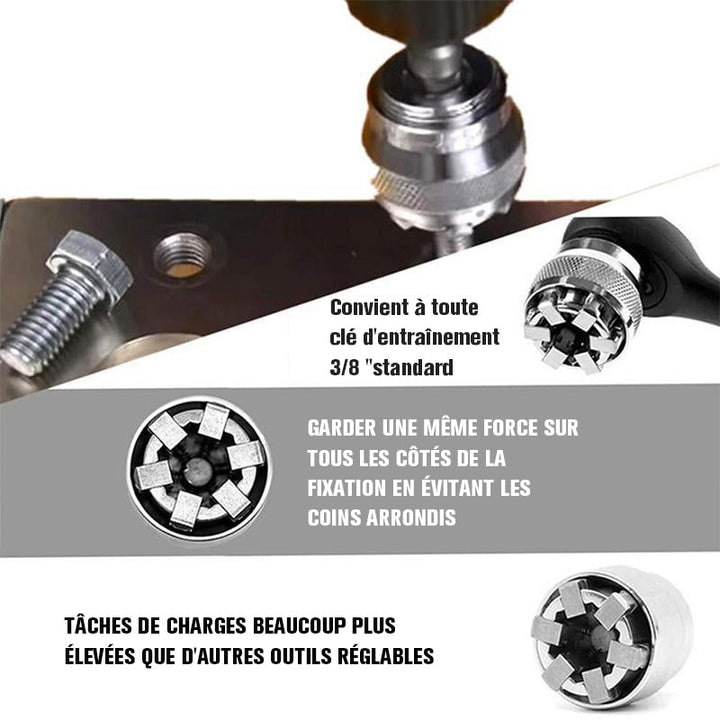Universal adjustable magic nut socket key | Bowlift