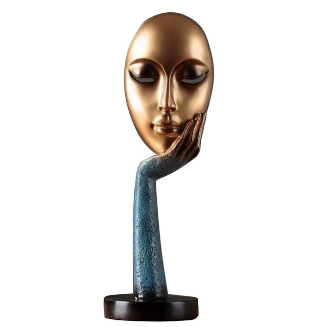 Modern Abstract Human Face Art Statue | Bowlift