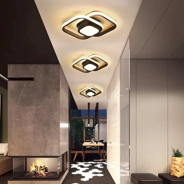 BowLift | Modern LED Ceiling Lamp with Double Ring Design - Twilight Rings