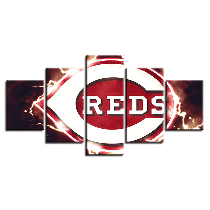 Cincinnati Reds 5 Pieces-Canvas Wall Art Painting | Bowlift