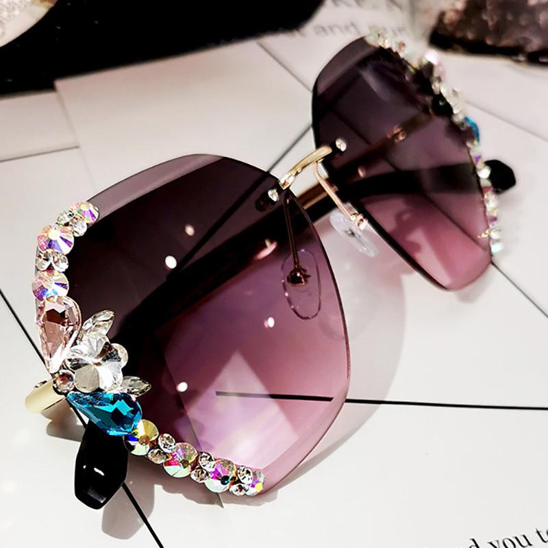 BowLift | 2022 Vintage Fashion Rimless Crystal Sunglasses