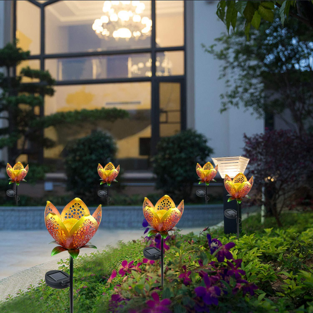 BowLift | Solar Garden Light Lotus Flower – Decorative LED Outdoor Lighting for Garden and Yard
