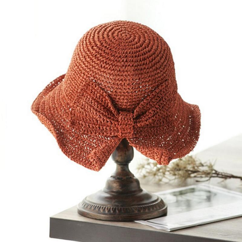 BowLift | Retro Folding Straw Hat with Bow