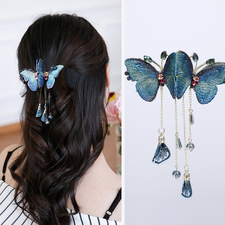 BowLift | Temperament Butterfly Rhinestone Tassel Hair Clip