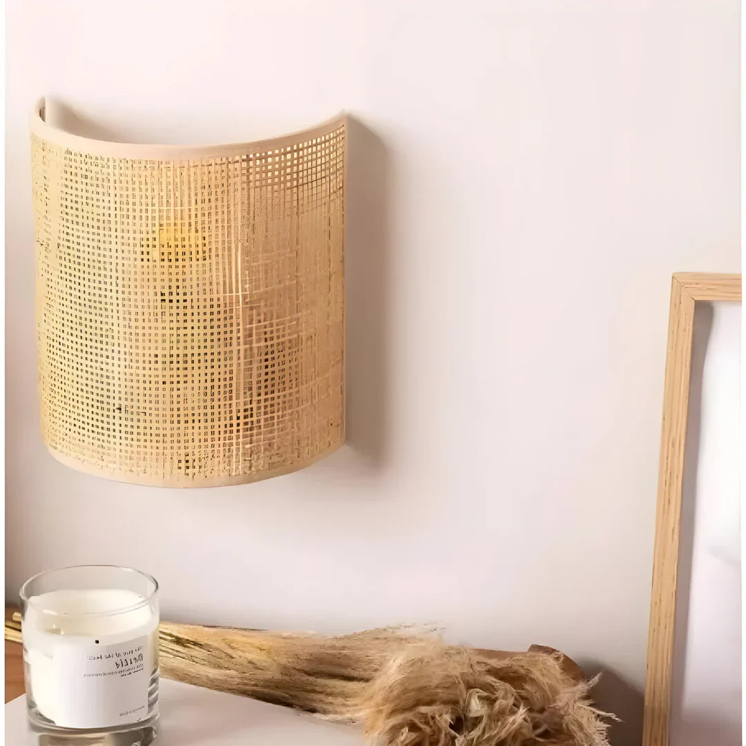 BowLift | Modern Braided Rattan Wall Lamp