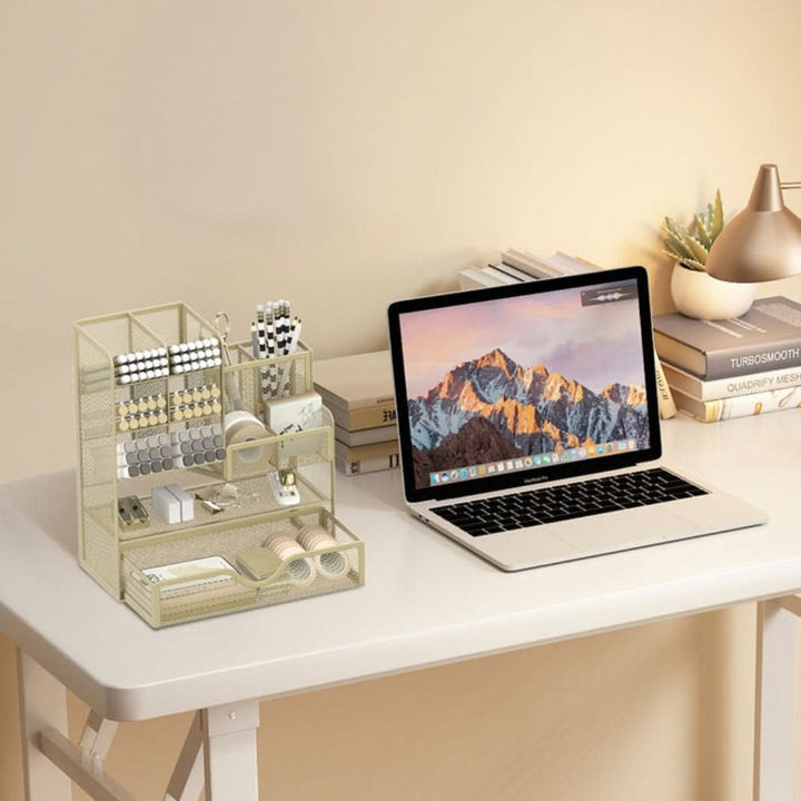BowLift | Metal Desk Organizer with Compartments for Office Supplies