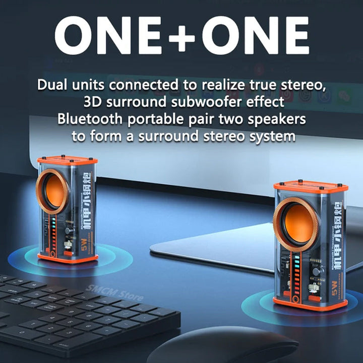 Transparent Mecha Wireless Bluetooth Speaker | Bowlift