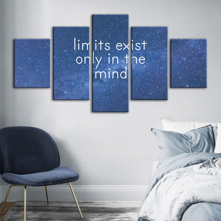 5 Piece Galaxy Motivation - Canvas Wall Art Painting | Bowlift
