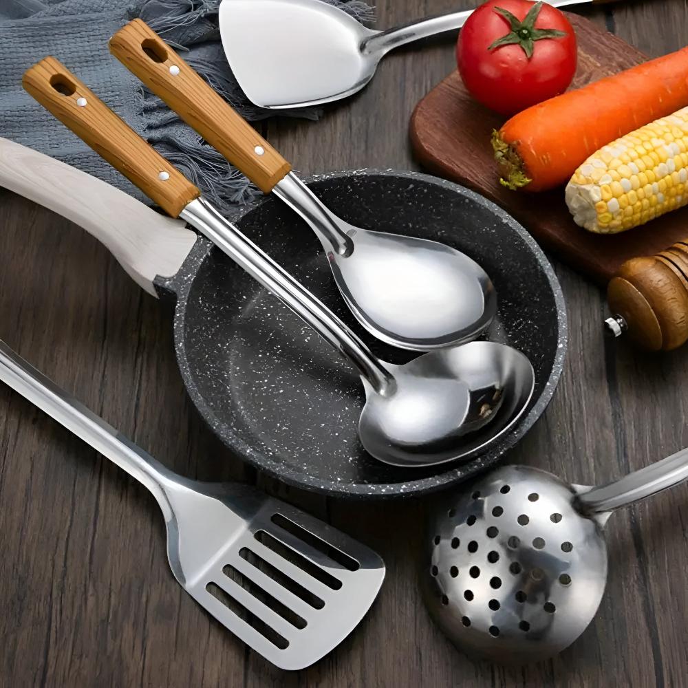 BowLift | Classic Stainless Steel Kitchen Utensil Set (5 Sets)