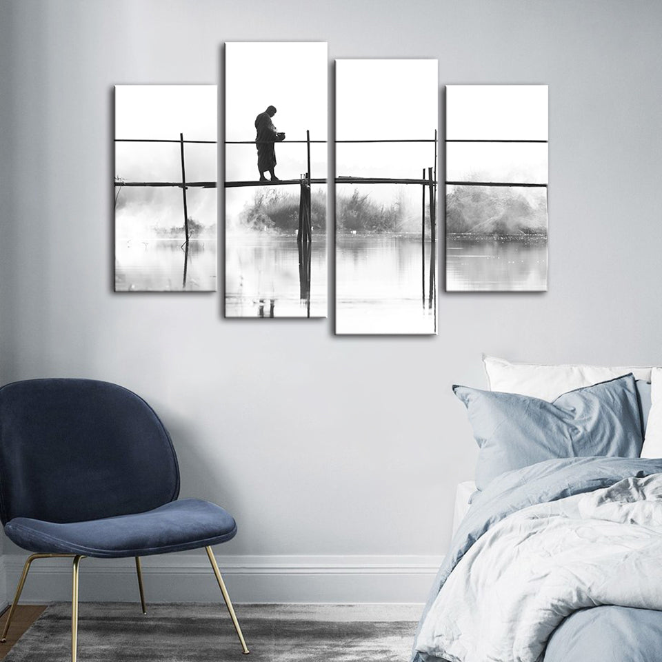 Bridge Walking 4 Piece - Canvas Wall Art Painting | Bowlift