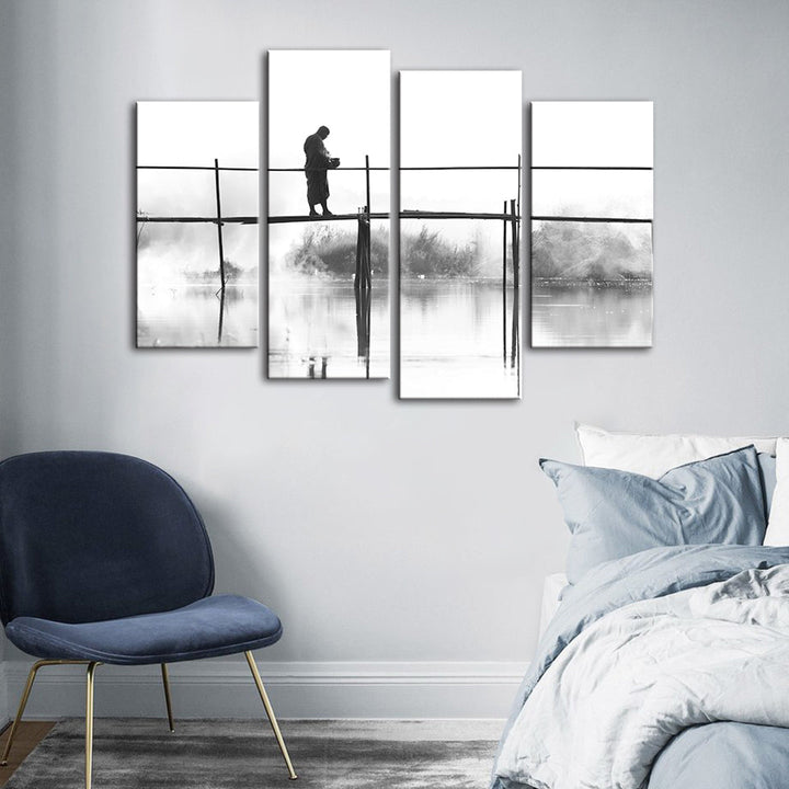 Bridge Walking 4 Piece - Canvas Wall Art Painting | Bowlift