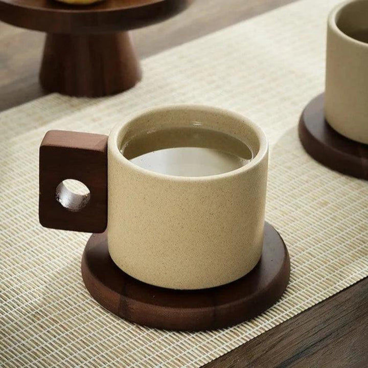 BowLift | Modernist Ceramic Wooden Pallet Mug