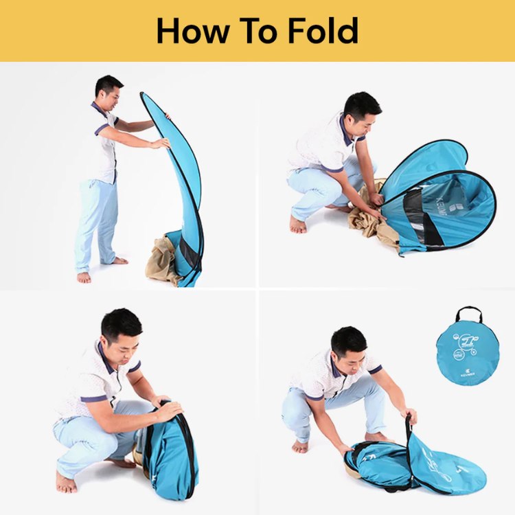 BowLift | 4-Person Beach Pop-Up Tent for Family Camping, Outdoor Events & Quick Setup