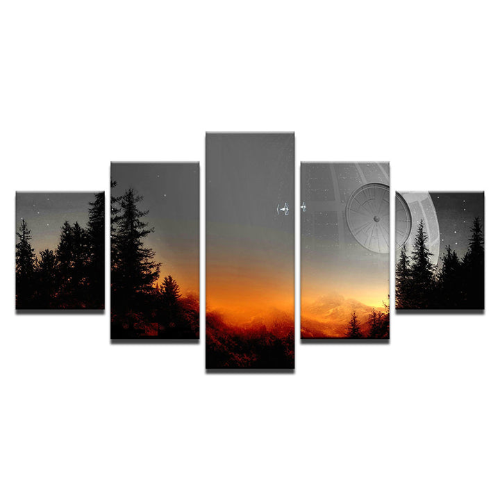 Solar Sunset 5 Piece - Canvas Wall Art Painting | Bowlift