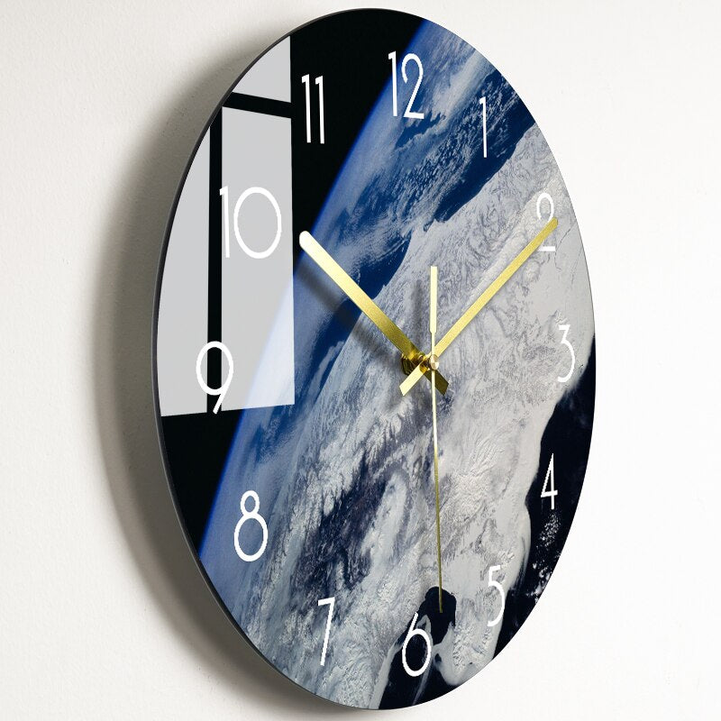 Modern GlassArt Wall Clock - Artistic Clock with High-Quality Glass in 7 Designs, AvailaBowlifte in 2 Sizes | Bowlift