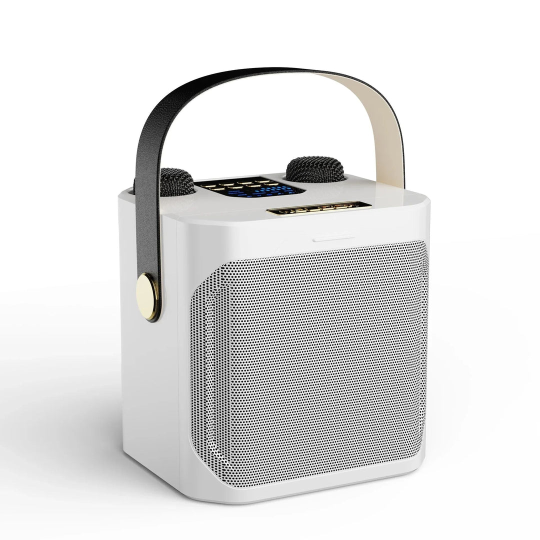 BowLift | Karaoke Bluetooth Speaker – 360° Surround Wireless Subwoofer with Dual Mics