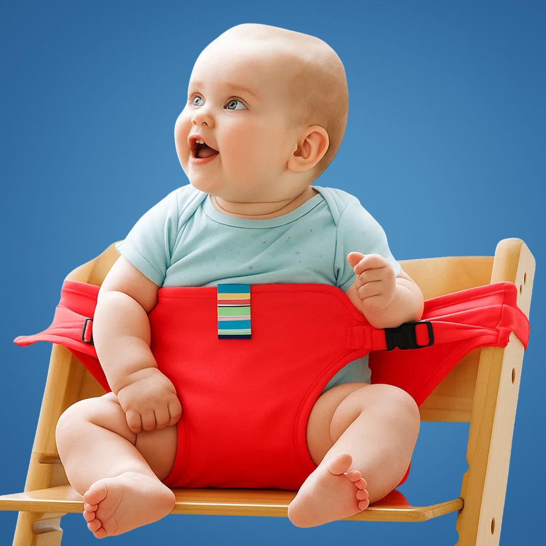 SeatGuard | Baby Chair Harness – Secure Adjustable Fit – Breathable Cotton Fabric – Portable Dining Safety Solution for Travelling Parents Bowlift