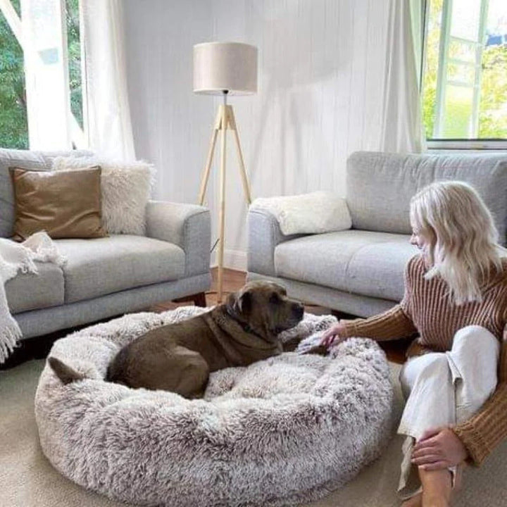 BowLift | Long Plush Donut Pet Bed with Washable Cover and Non-Slip Base