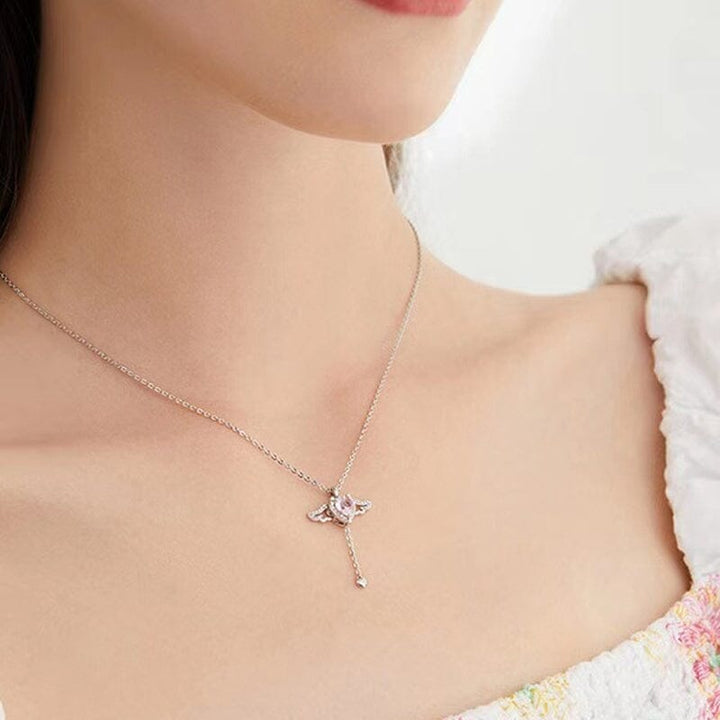 BowLift | Pink Angel Wings Necklace