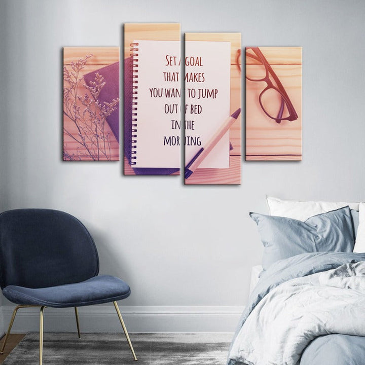 4 Piece Inspirational Art - Canvas Wall Art Painting | Bowlift