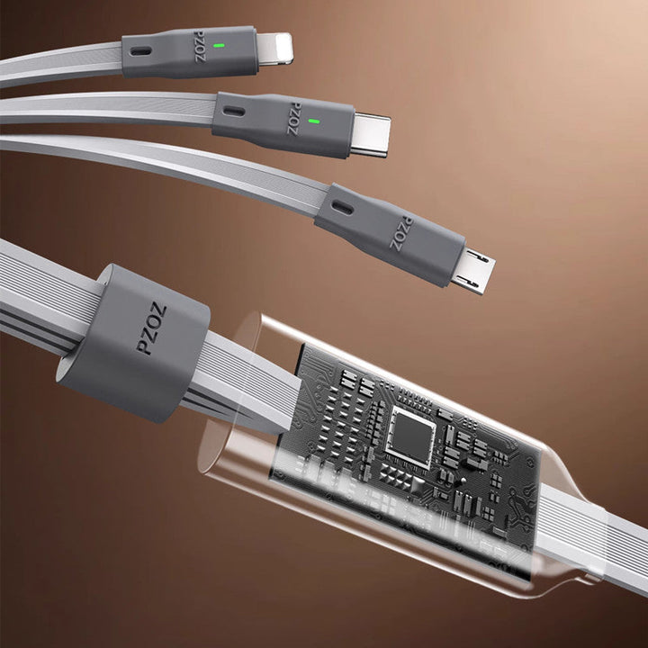 BowLift | 3-in-1 Data Cable - 100W Multi-Functional Charging and Data Cable