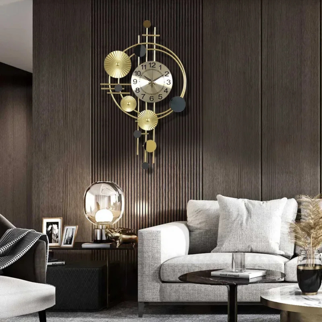 BowLift | Large Modern Metal Wall Clock for Living Room