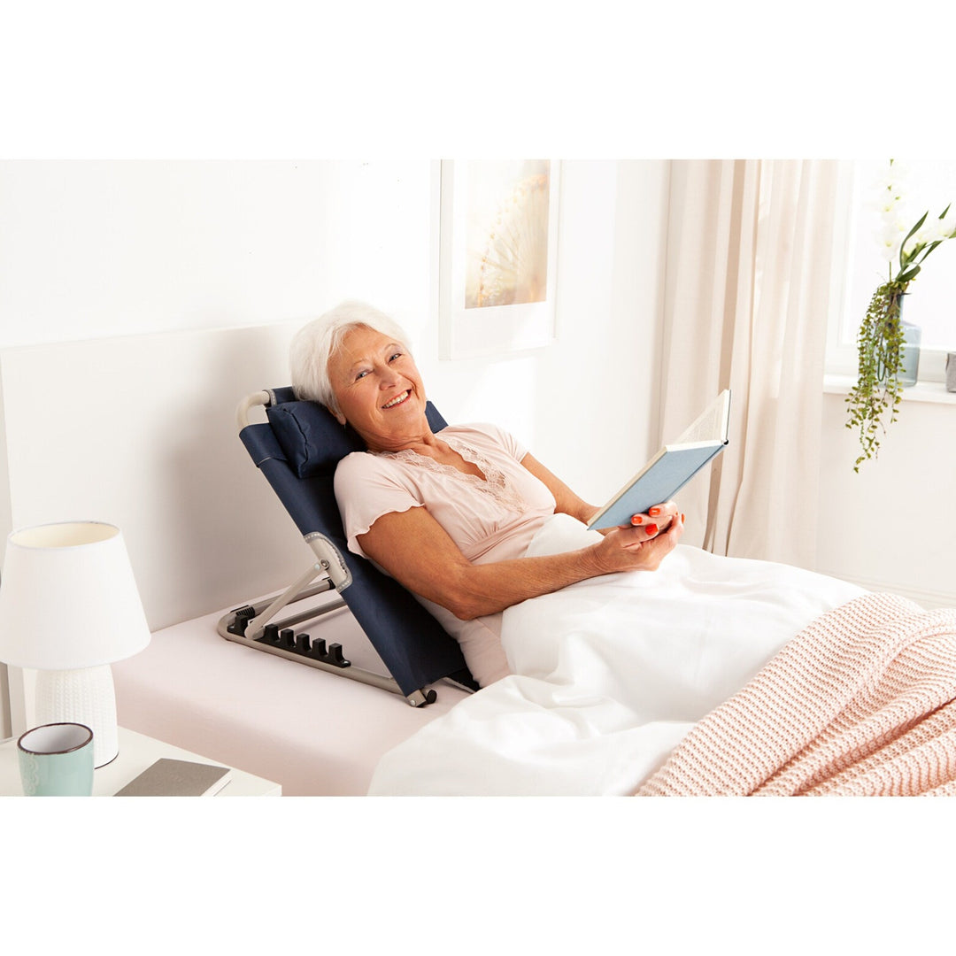 BowLift | LumbarLux Adjustable Backrest – Customisable Comfortable Lumbar Support with Head Cushion