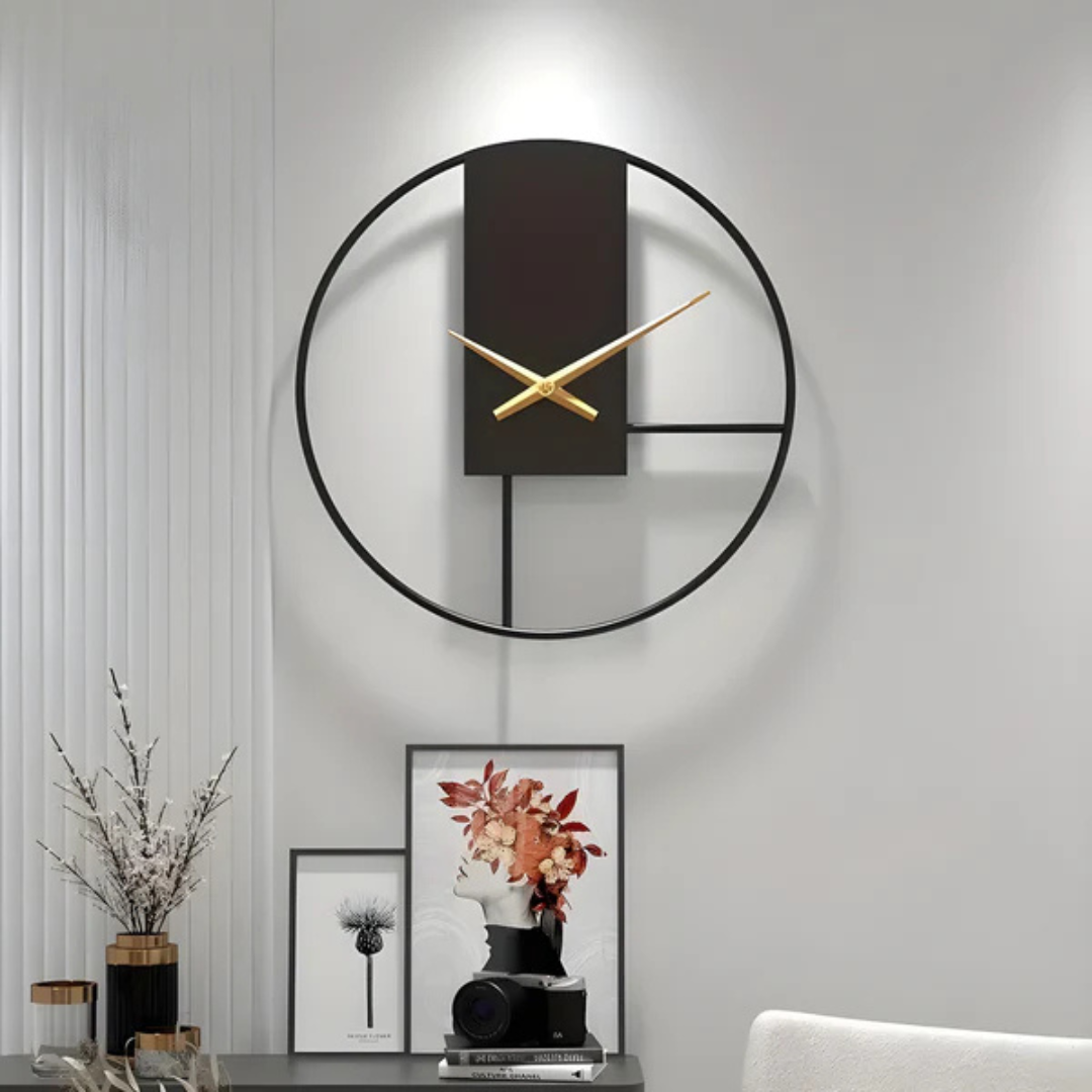 BowLift | Elegant Minimalist Wall Clock Aurum with Silent Mechanism