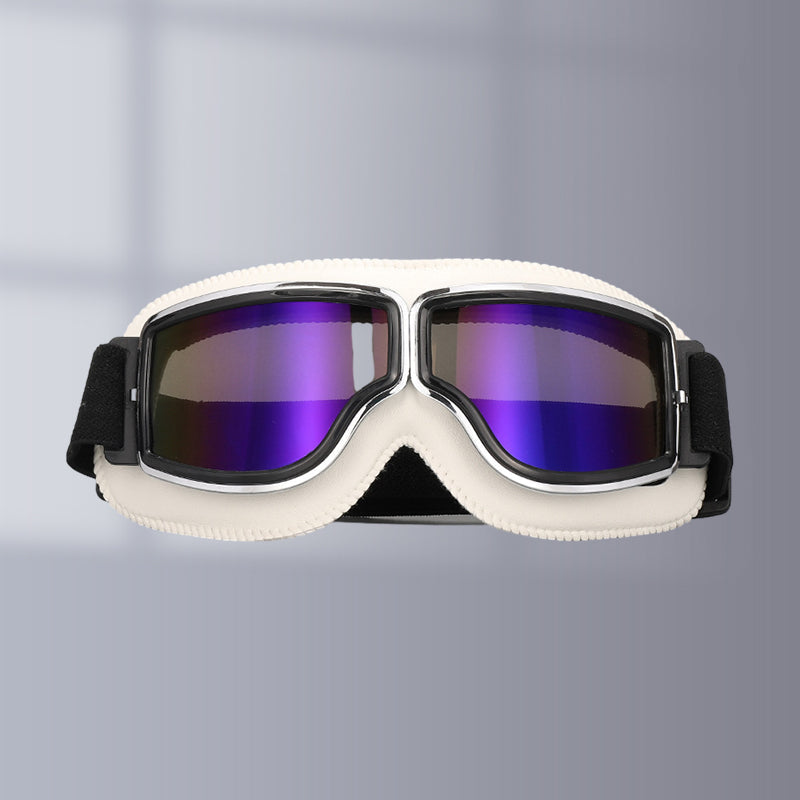 BowLift | RoadRider | Vintage Motorcycle Goggles with Interchangeable Lenses and Comfort Padding