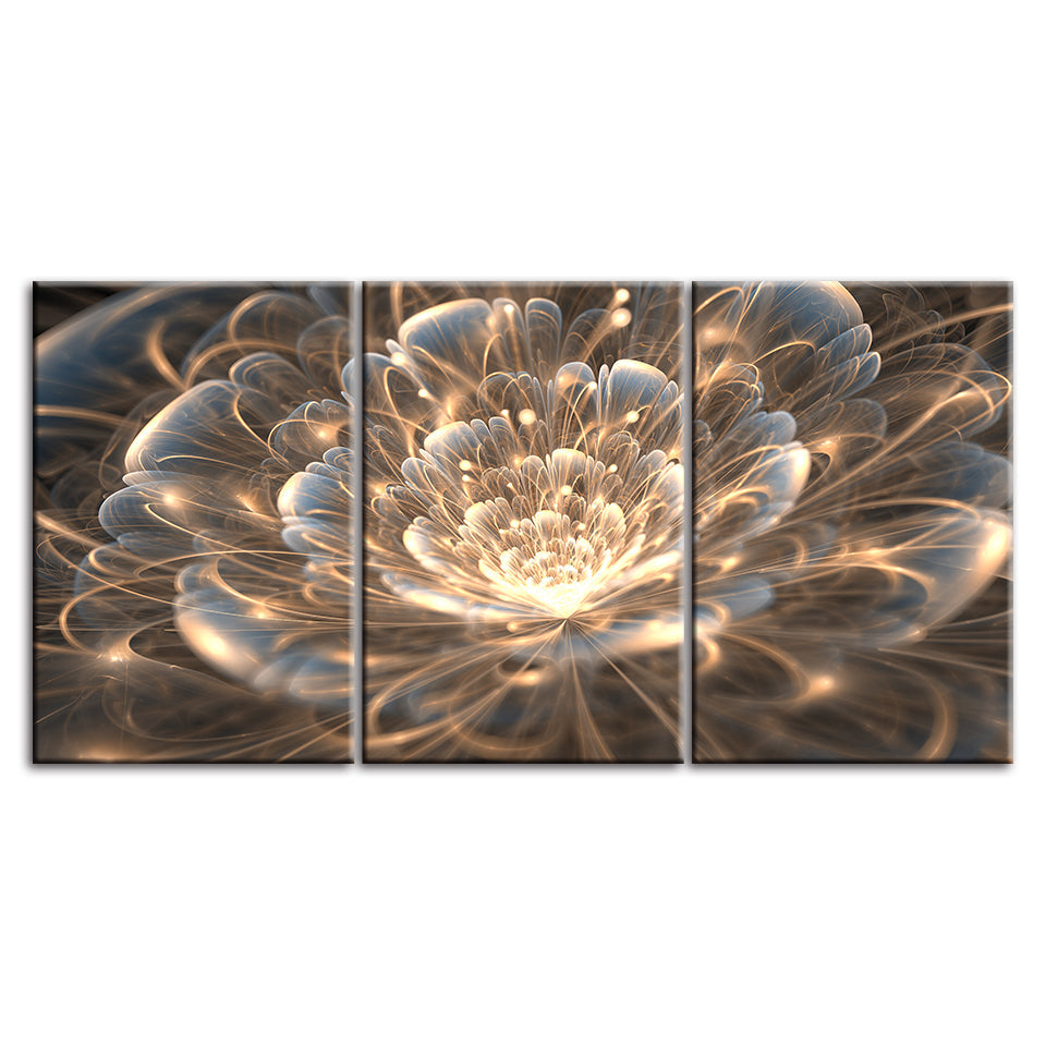 Mystical Flower 3 Piece - Canvas Wall Art Painting | Bowlift