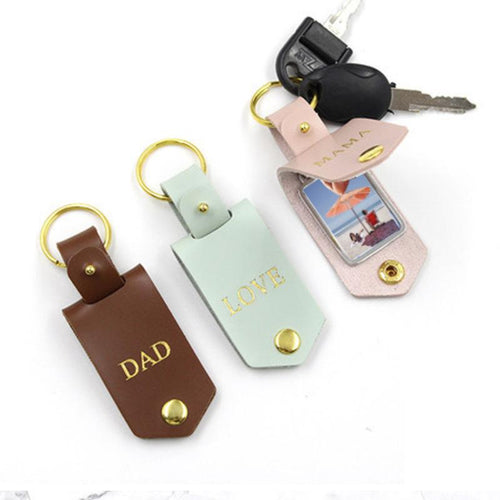 BowLift | Leather keychain with family photo