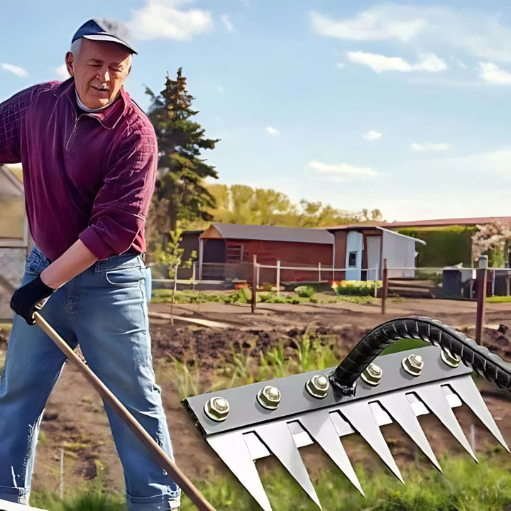 BowLift | Weeding Rake | Ultra-Durable Steel Teeth & Ergonomic Handle for Effortless Garden Maintenance
