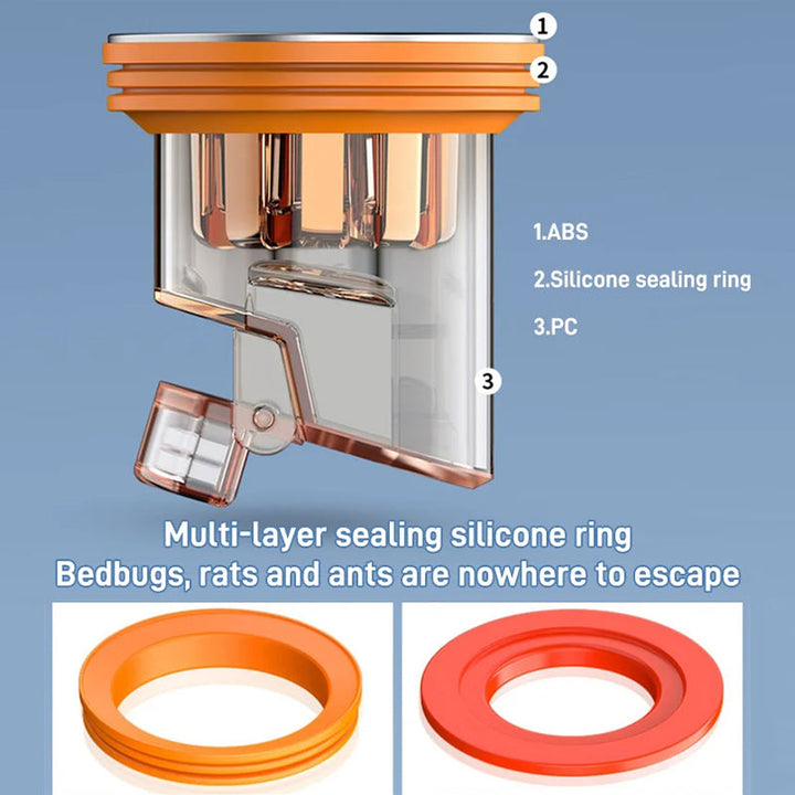 Universal double deodorant floor drain core | Bowlift