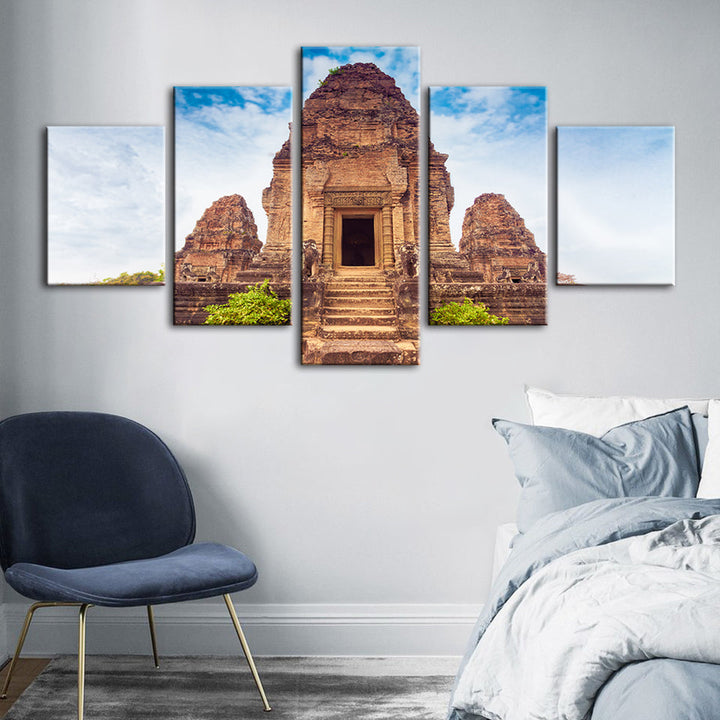 Ancient Temple 5 Piece - Canvas Wall Art Painting | Bowlift