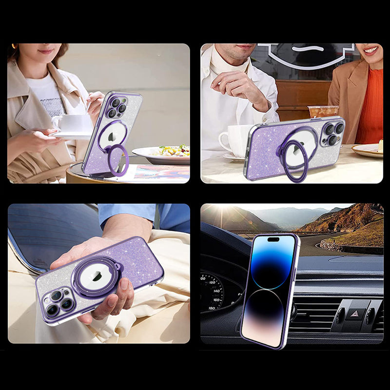BowLift | Magnetic Glitter Case with Invisible Stand for iPhone