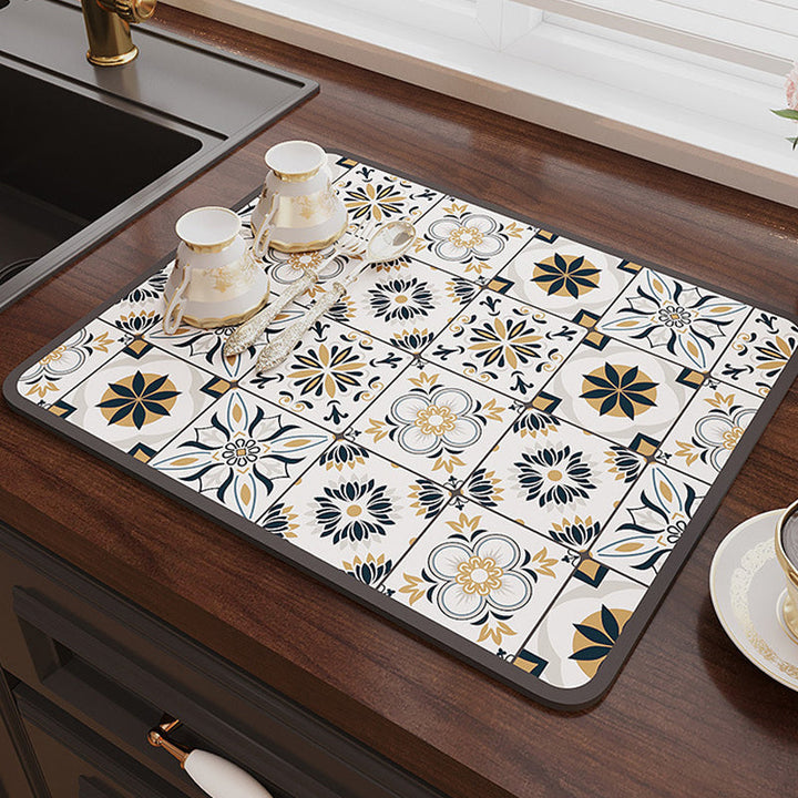 BowLift | Retro Quick-drying Water-repelling Mat for Kitchen-Bar-Countertops